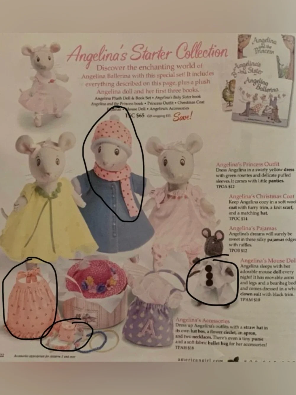 Assorted Angelina Ballerina Items Accessories